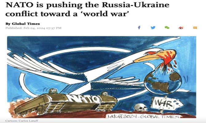 Global Times: NATO, Ukrayna üzerinden Rusya ve Çin'i dünya savaşına sürüklemek istiyor