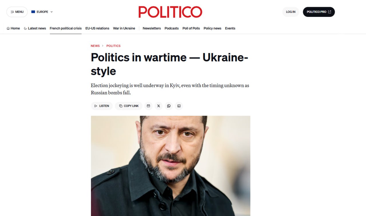 Politico: Zelensky, Muhtemel Rakiplerine Şantaj Yapıyor