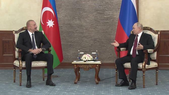 Putin, Bişkek’te Aliyev ile görüştü