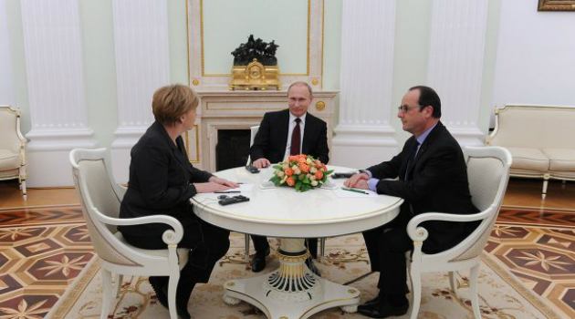 Putin, Merkel ve Hollande güncel sorunları görüştü