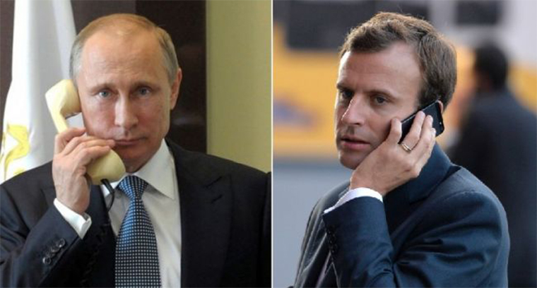 Macron önce Erdoğan'la, ardından Putin'le Suriye ve Süleymani’nin öldürülmesini görüştü