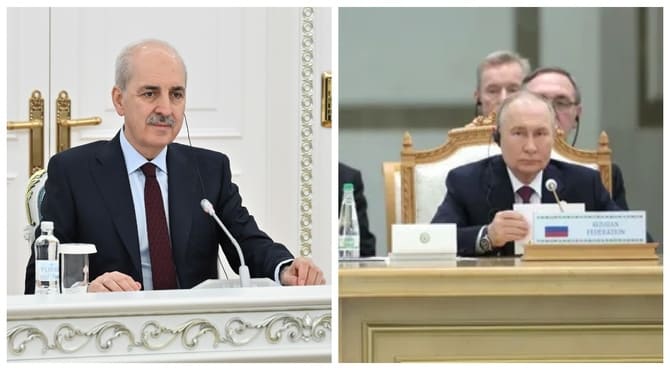 Putin ve Kurtulmuş Aşkabat’ta Bir Araya Geldi