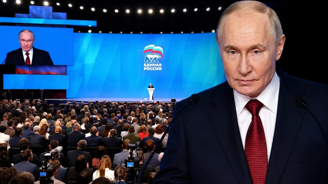 Putin ve Medvedev'den Parti Kongresi'nde Sert Mesajlar: "Zafer İçin Her Şey Yapılacak"