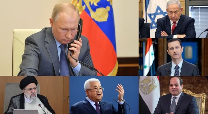 Putin’den telefon trafiği: Reisi, Abbas, Esad, Sisi ve Netanyahu ile Filistin-İsrail Krizini görüştü