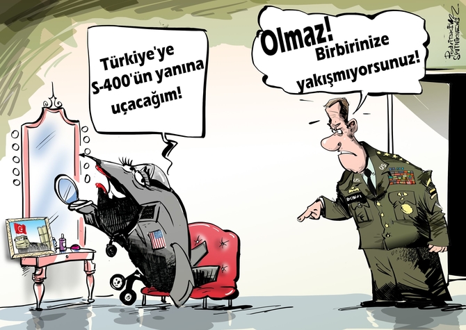 Rus karikatüristten Türkiye'nin F-35 programından çıkarılma yorumu