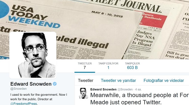 Rusya’ya sığınan CIA eski çalışanı Snowden, Twitter’da hesap açtı