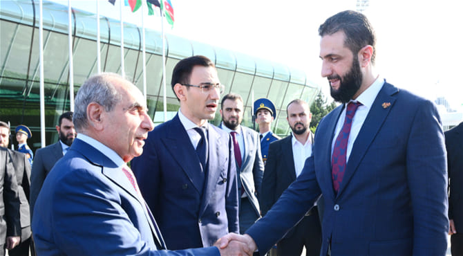 Suriye Devlet Başkanı Ahmed eş-Şara Azerbaycan'da