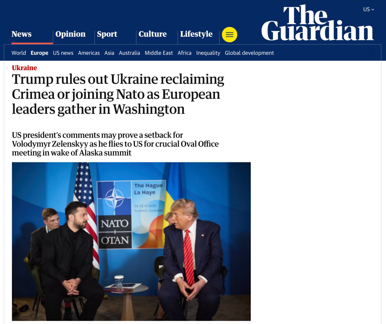 Trump'tan Ukrayna'ya Sert Mesaj: "Kırım Yok, NATO'ya Giriş Yok"