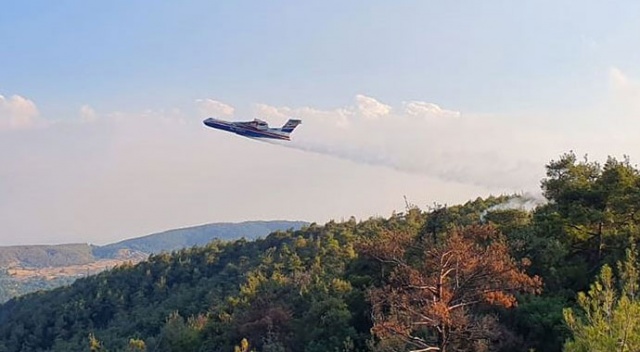Rus yangın söndürme uçağı, Manisa’da test edildi