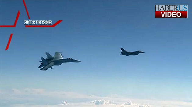 Rusya görüntüleri paylaştı: F-16 uçağı Rus Bakanın uçağına böyle yaklaştı